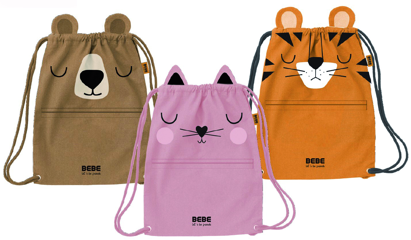 interdruk-turnbeutel-bebe-friends-mit-vordertasche-12er-set-sortiert image 1