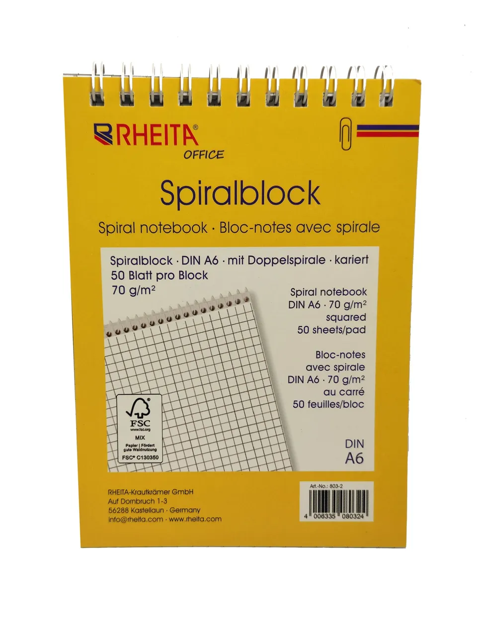 rheita-doppel-spiralbl-cke-a6-kariert-2er-pack-50-blatt-fsc image 1