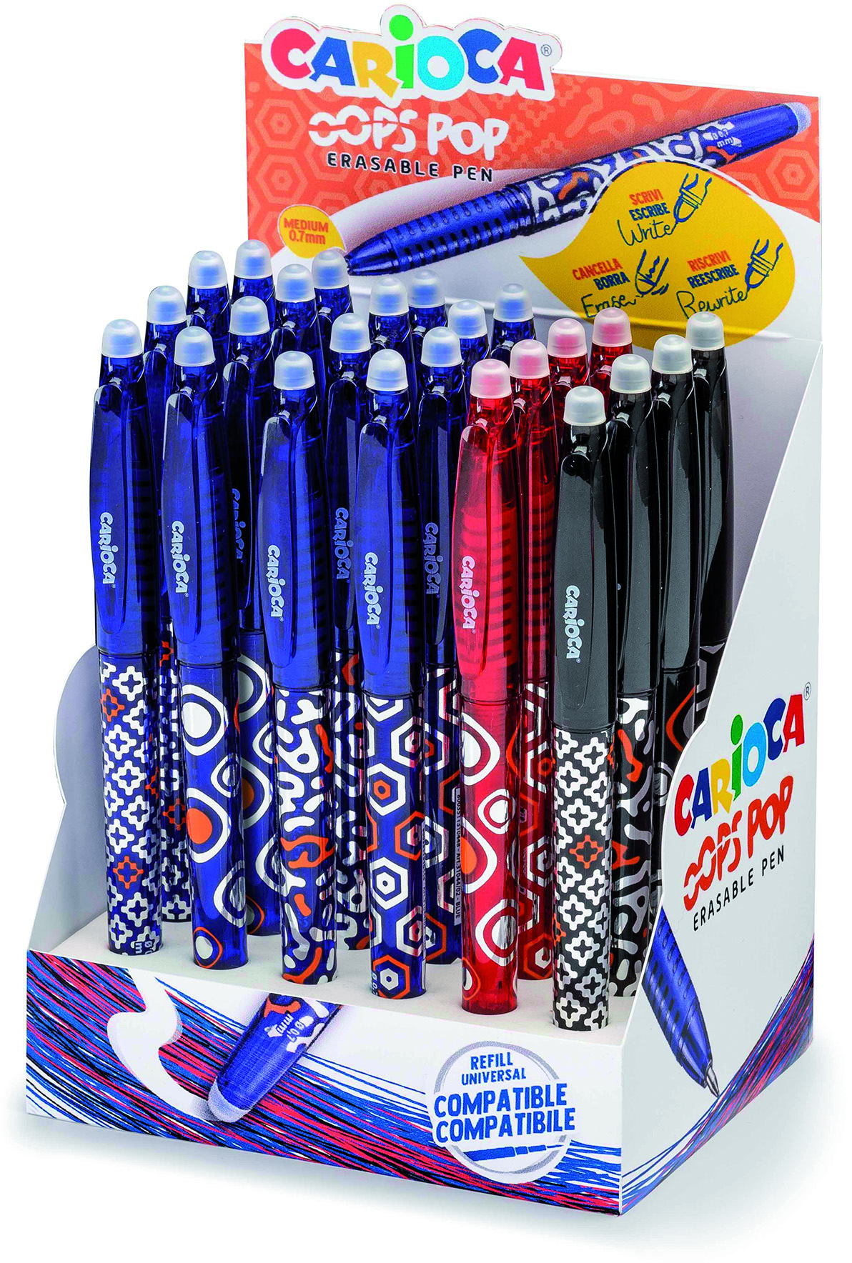 carioca-oops-pop-radierbarer-tintenroller-0-7-mm-24er-display image 1