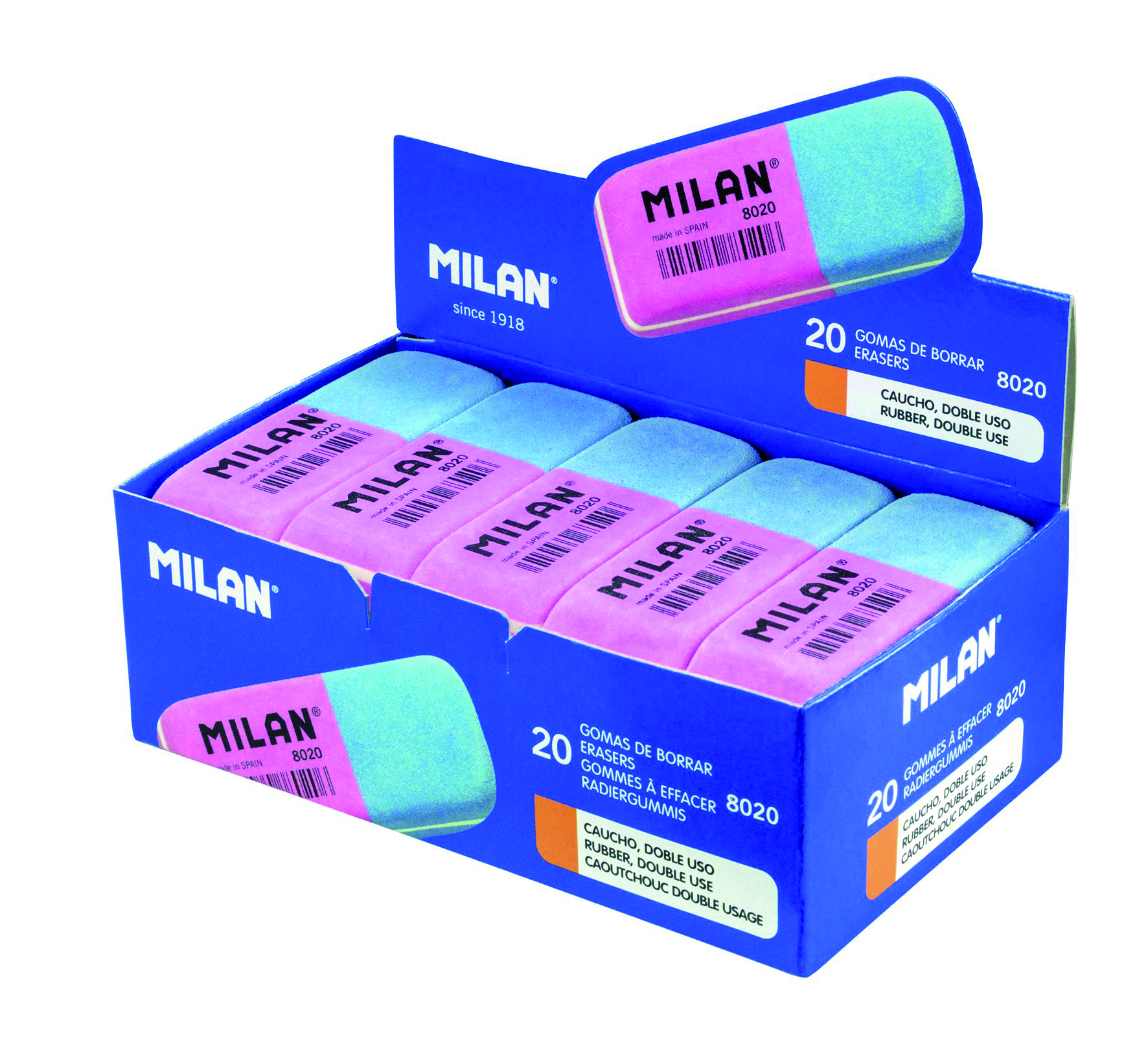 rheita-milan-radiergummis-rot-blau-20-st-ck-6-3x2-4x0-9-cm image 1