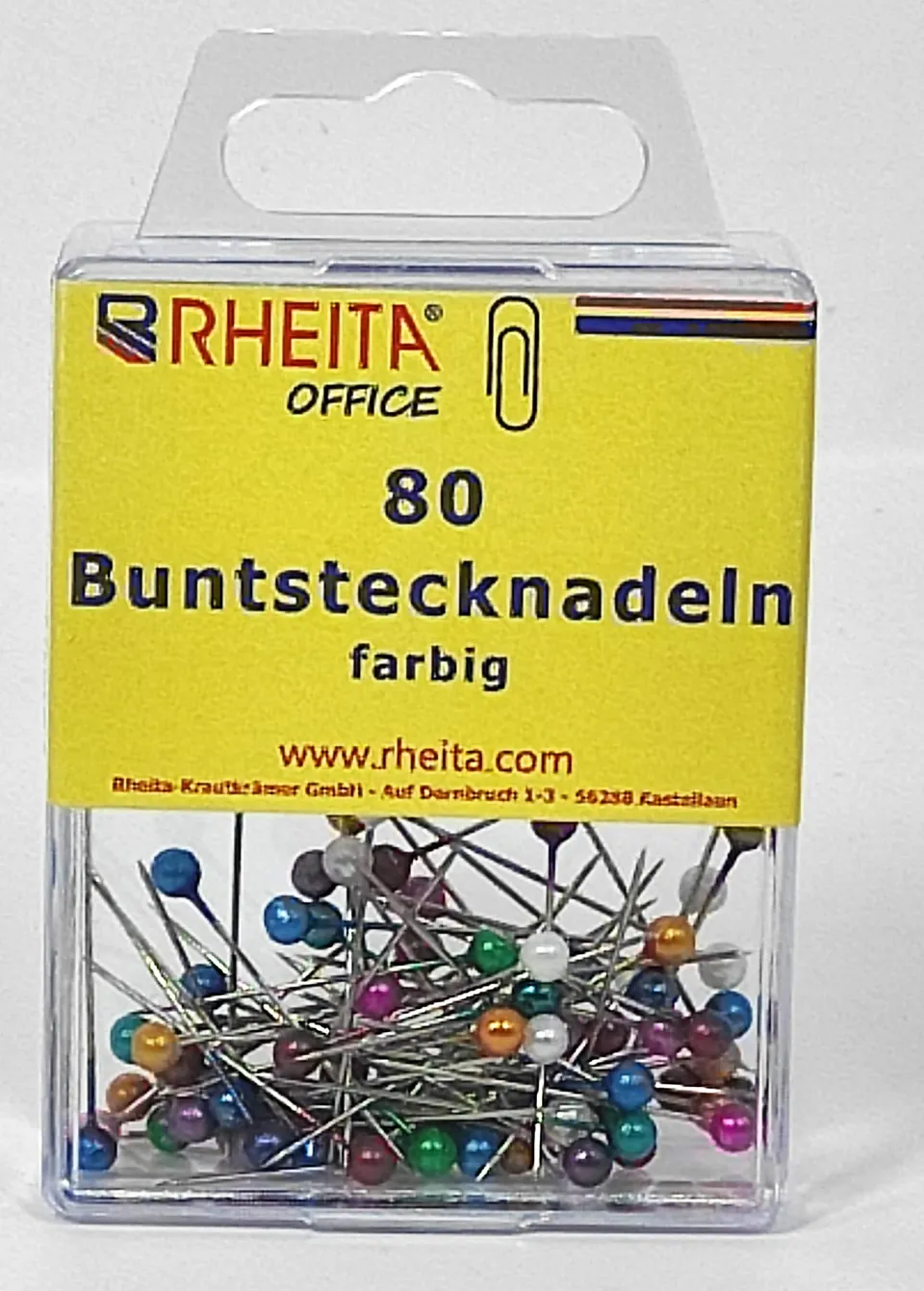 rheita-bundstecknadeln-farbig-sortiert-80-st-ck-in-box image 1