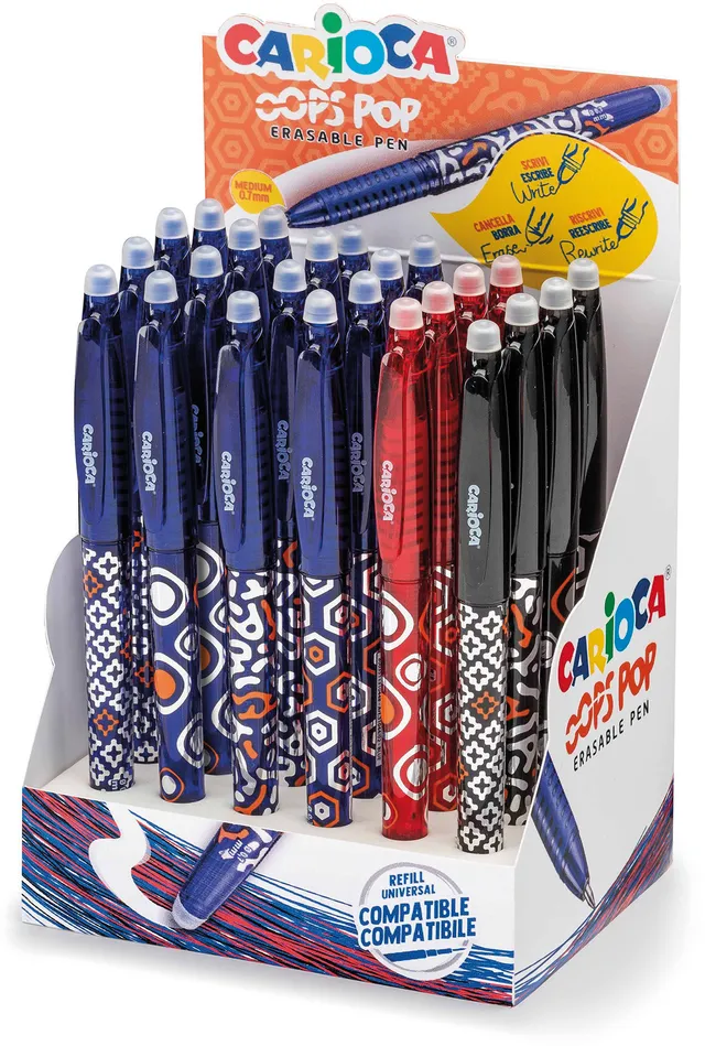 carioca-oops-pop-radierbarer-tintenroller-0-7-mm-24er-display image 1