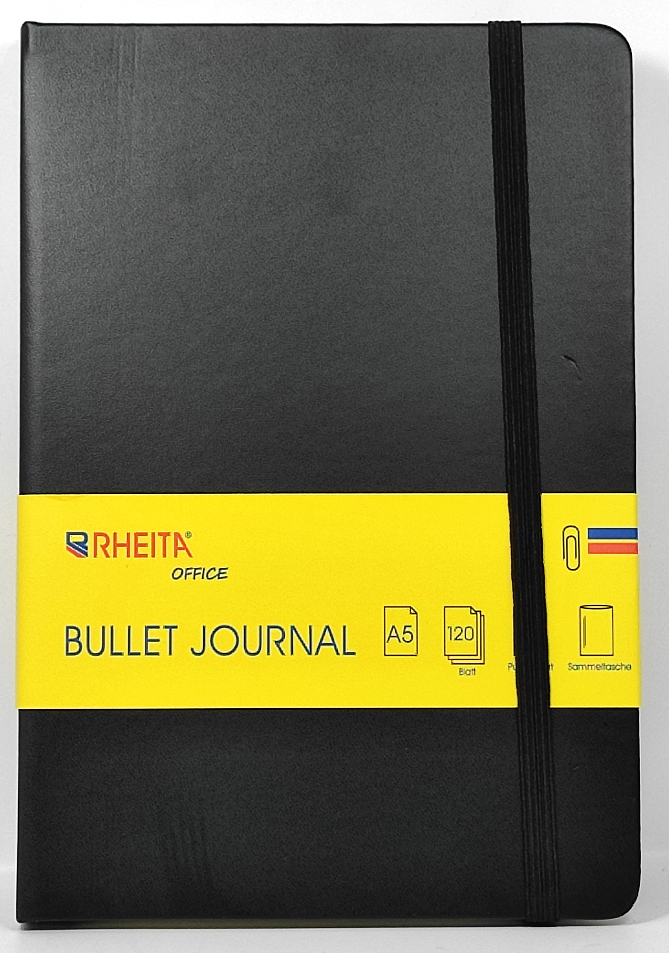 rheita-bullet-journal-a5-dots-120-blatt-80g-m-pu-schwarz-mit-sammeltasche image 1
