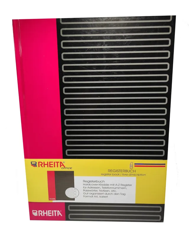 rheita-registerbuch-din-a4-kariert-96-blatt-a-z-register-beschichtet image 1