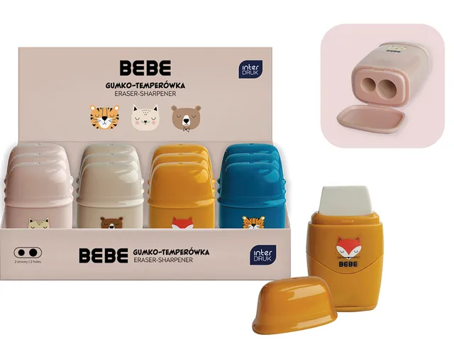 interdruk-bebe-friends-doppelspitzer-radierer-12er-display image 1