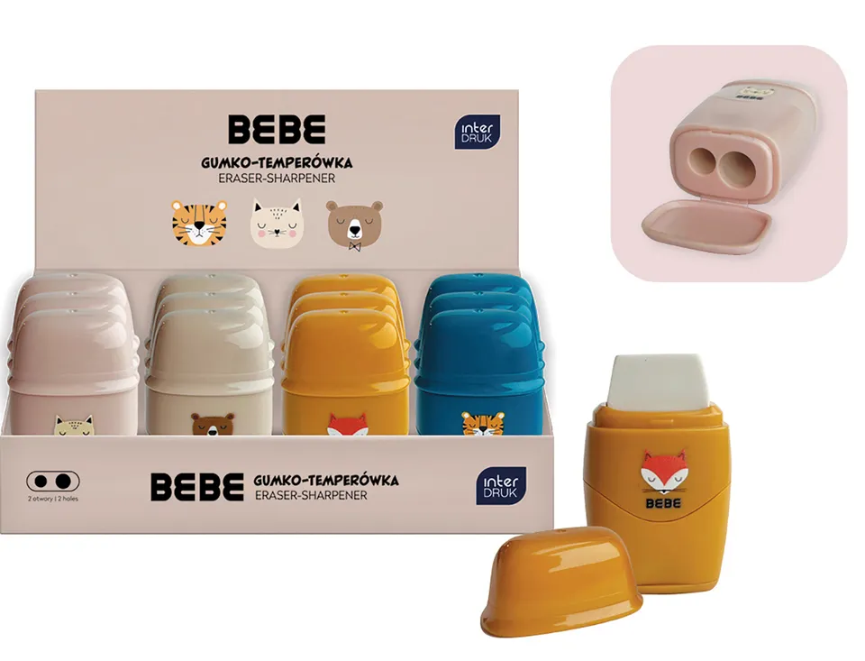 interdruk-bebe-friends-doppelspitzer-radierer-12er-display image 1