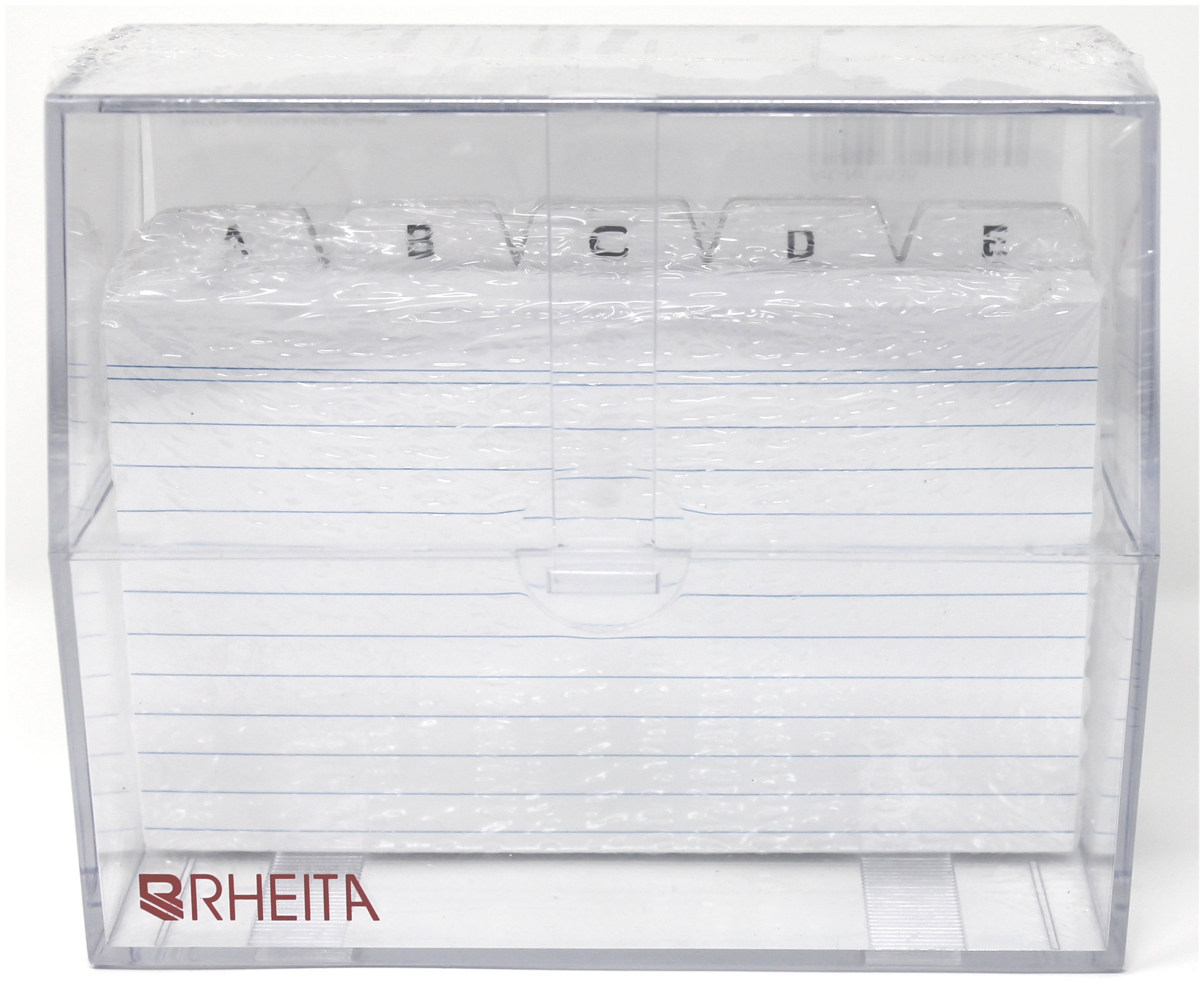rheita-karteikasten-din-a6-transparent-inkl-register-a-z-100-karten image 1