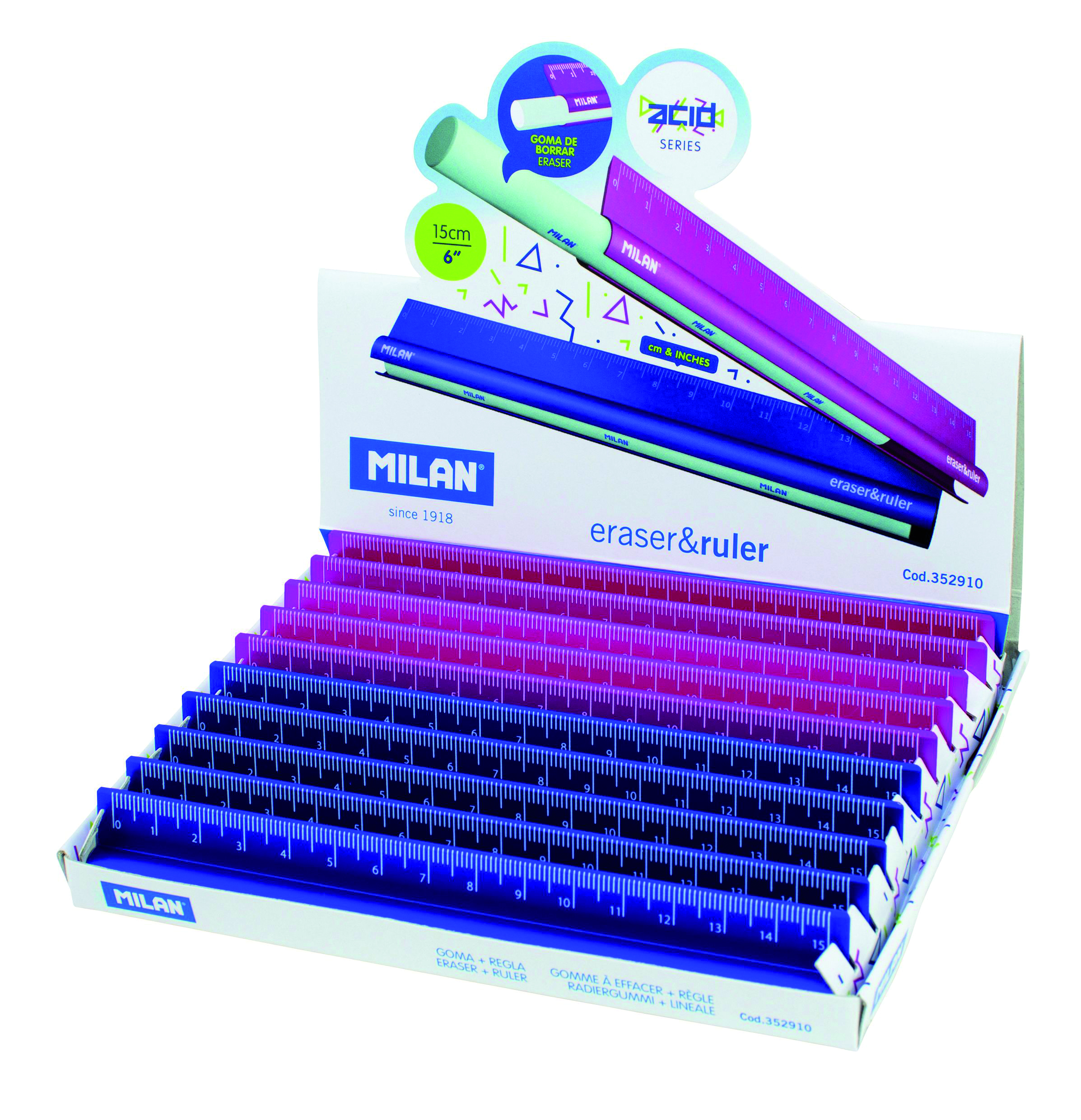 milan-lineal-metall-mit-radierer-15-cm-blau-pink image 1