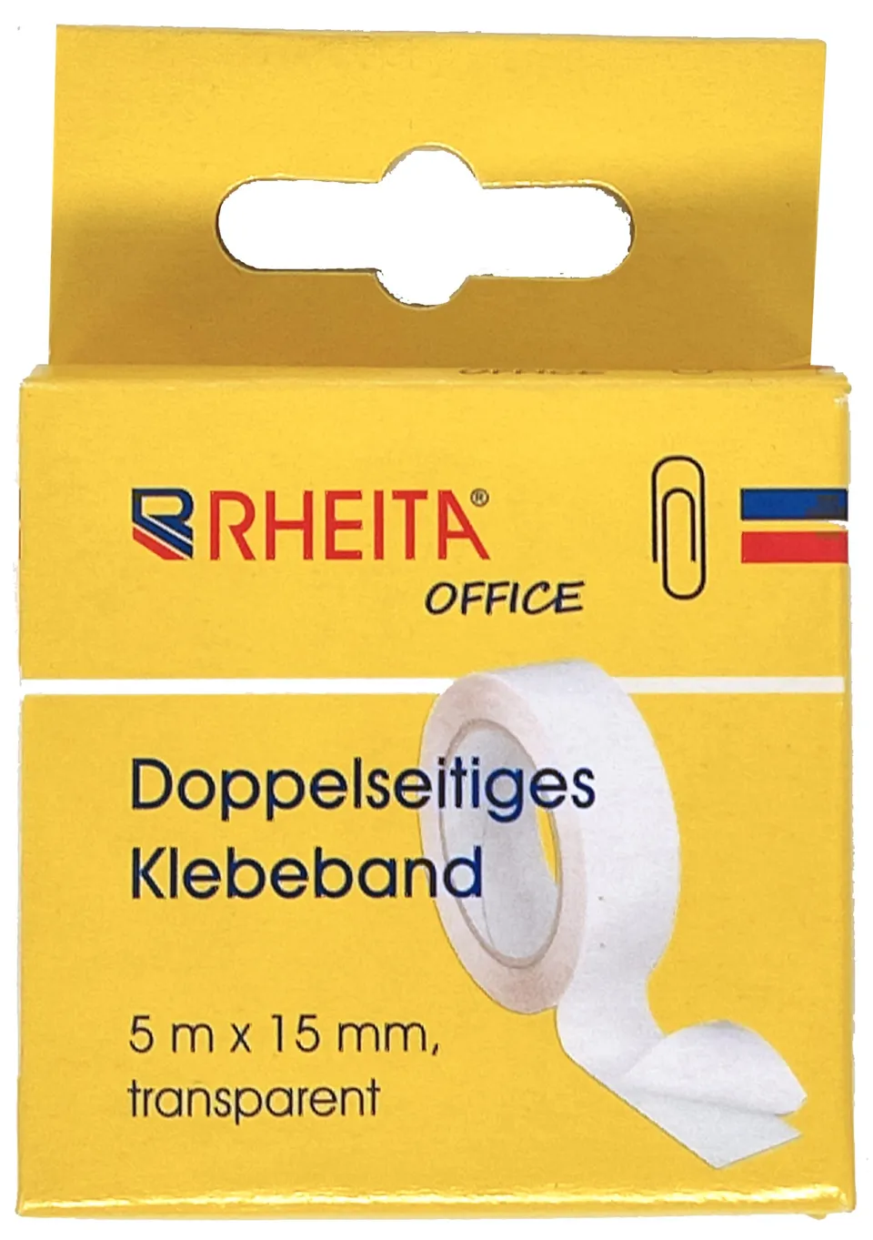 rheita-doppelseitiges-klebeband-5-m-x-15-mm-transparent image 1