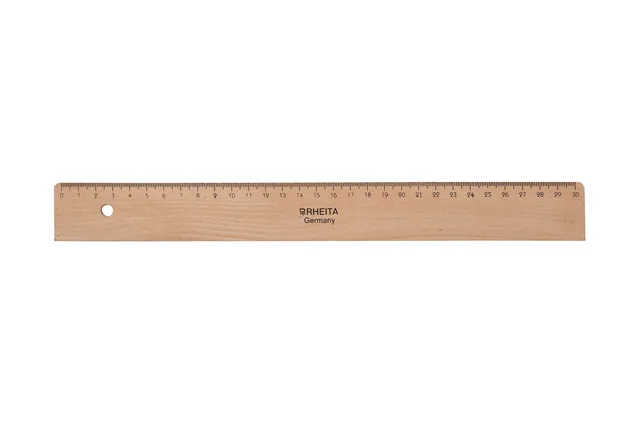 rheita-holzlineal-natur-30-cm-mit-tuschekante image 1