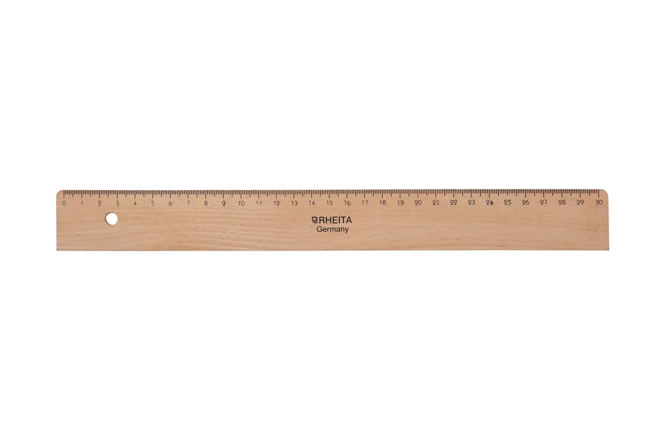 rheita-holzlineal-natur-30-cm-mit-tuschekante image 1