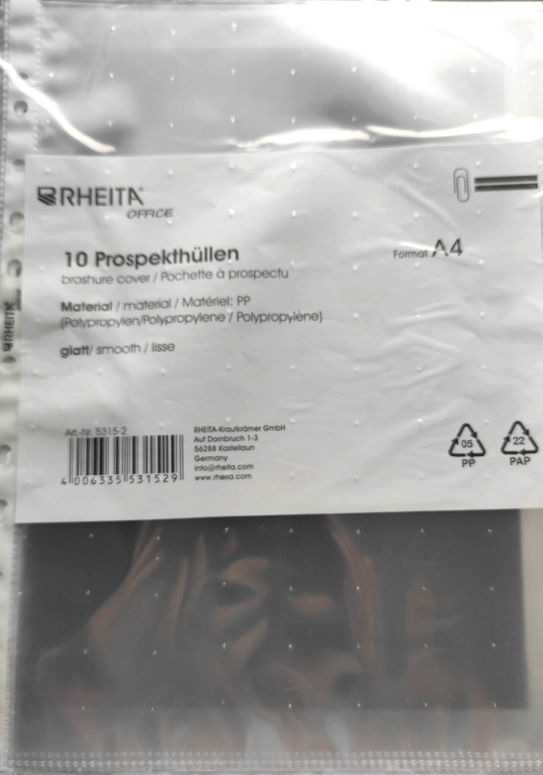 rheita-pp-prospekth-lle-din-a4-glatt-50-10-st-ck-made-in-germany image 1