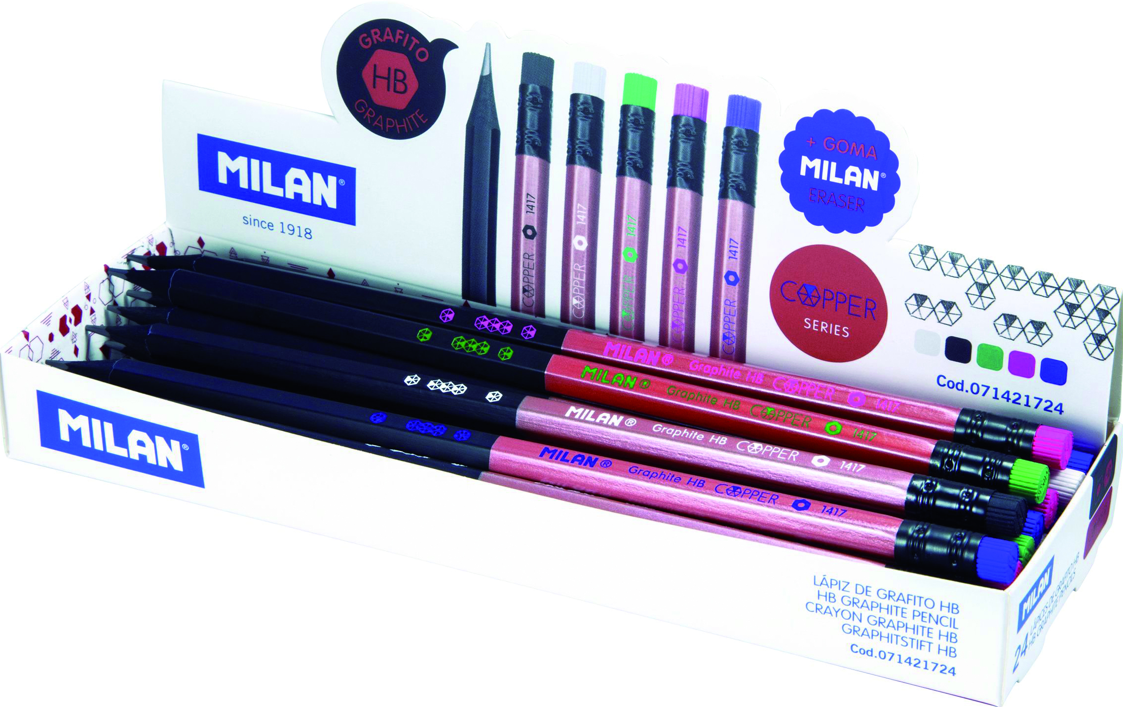 milan-graphitstift-hb-lindenholz-mit-radierer image 1