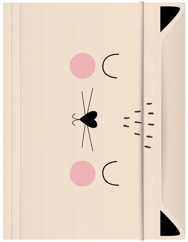 rheita-bebe-friends-sammelmappe-a3-katze-mit-gummizug image 1