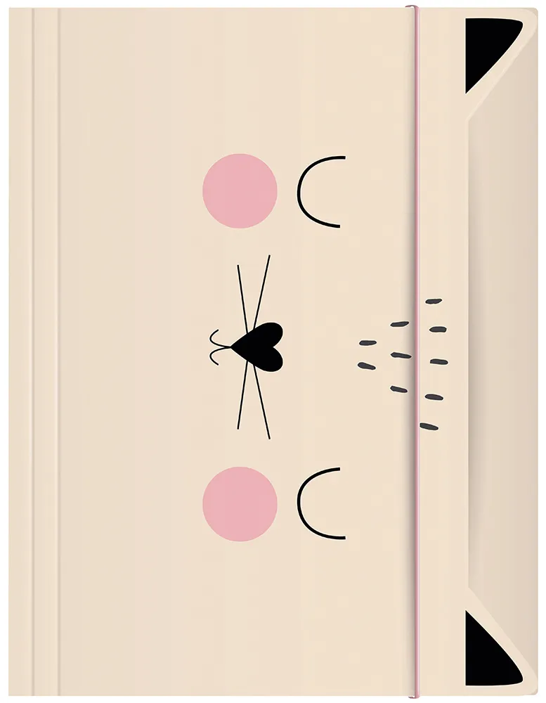 rheita-bebe-friends-sammelmappe-a3-katze-mit-gummizug image 1