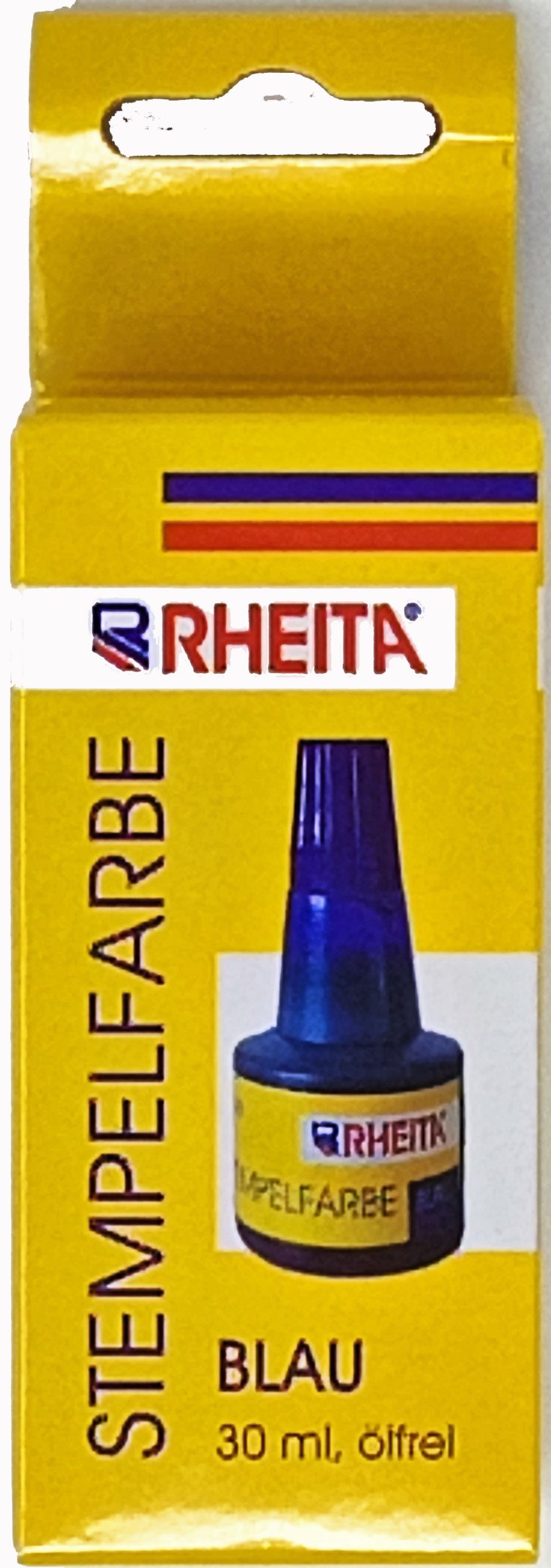 rheita-stempelfarbe-ohne-l-30ml-blau-kartonschachtel image 1