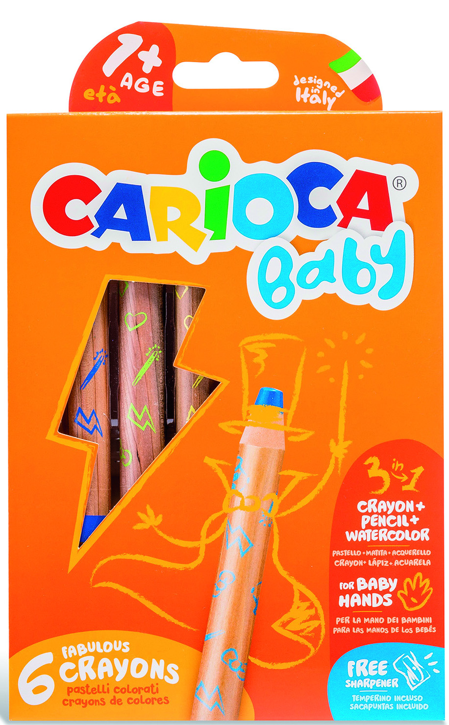 carioca-baby-3in1-wachsmaler-6-st-ck-mit-spitzer image 1