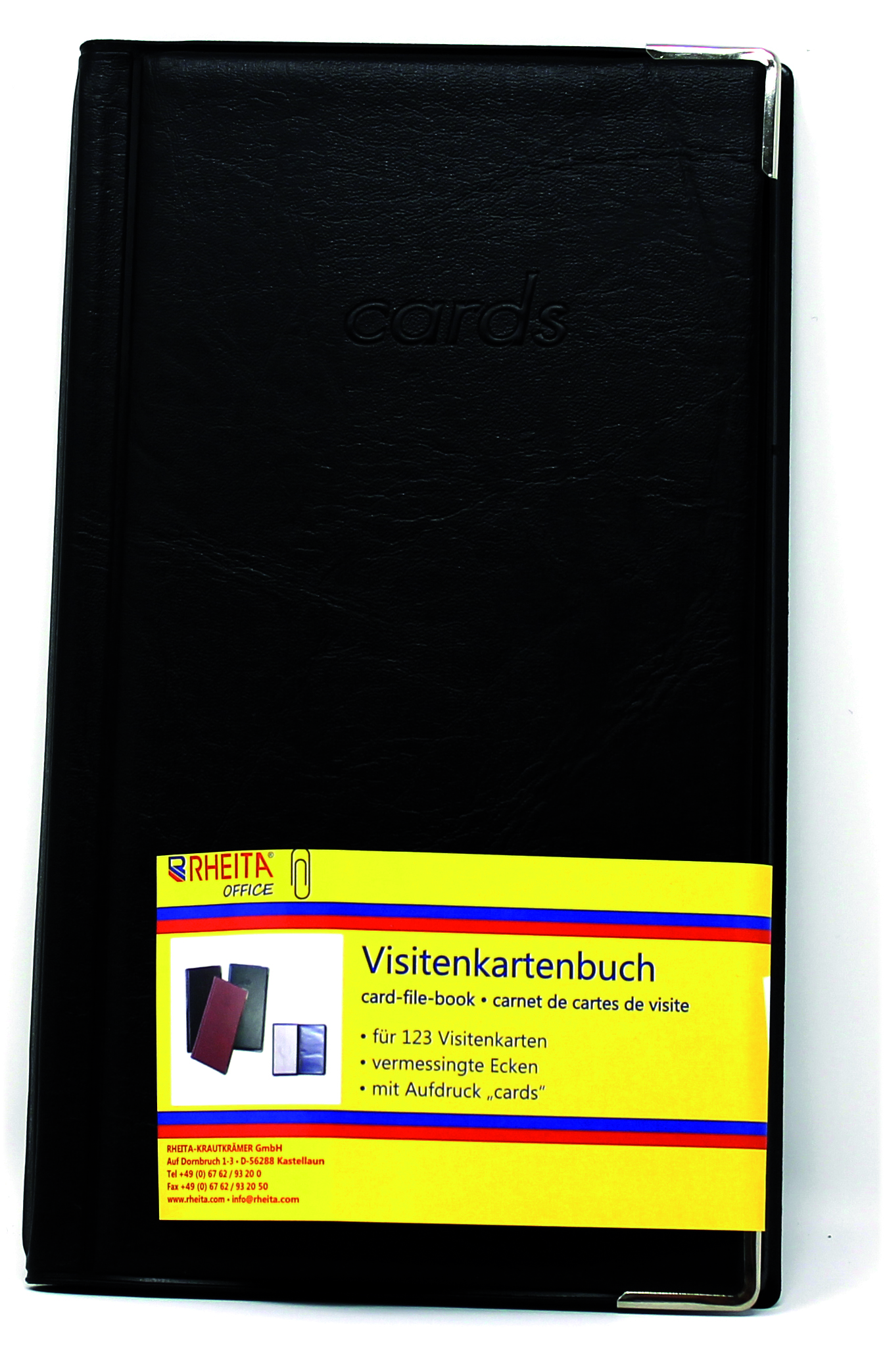 rheita-visitenkartenbuch-f-r-123-karten-mit-2-messingecken-sortiert image 2