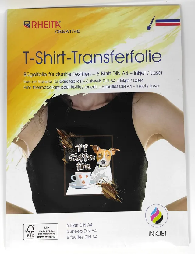 rheita-t-shirt-transferfolie-a4-f-r-dunkle-textilien-6-blatt-inkjet-laser image 1