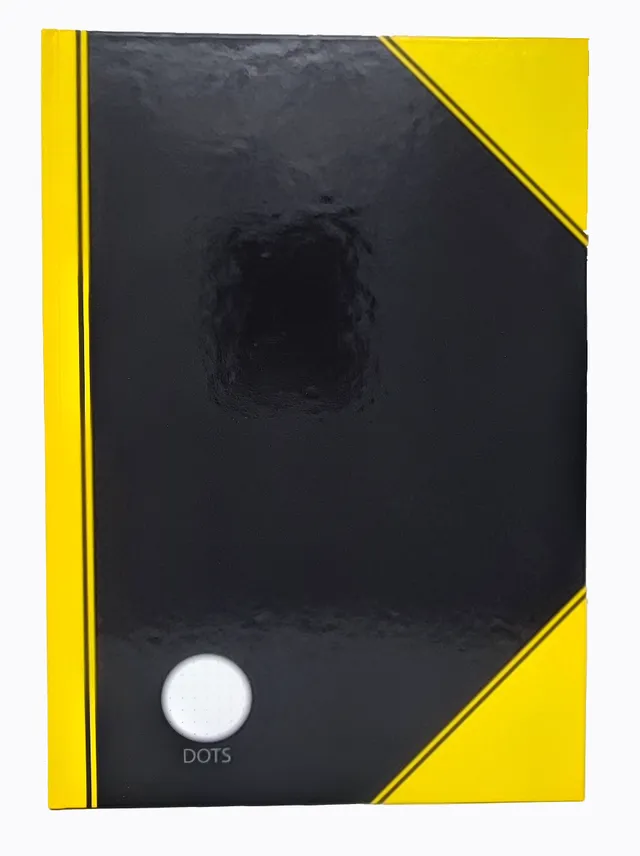rheita-china-kladde-a5-dots-80-blatt-schwarz-mit-gelben-ecken image 1