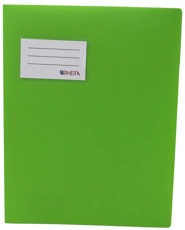 rheita-schnellhefter-pp-a4-gr-n-mit-beschriftungstasche-blickdicht image 1