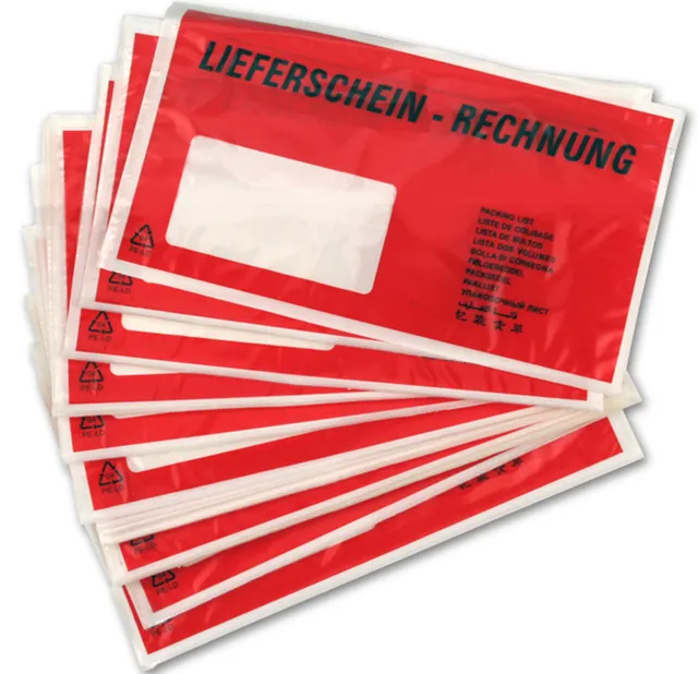 rheita-begleitpapiertaschen-pe-rot-dl-selbstklebend-100-st-ck image 1