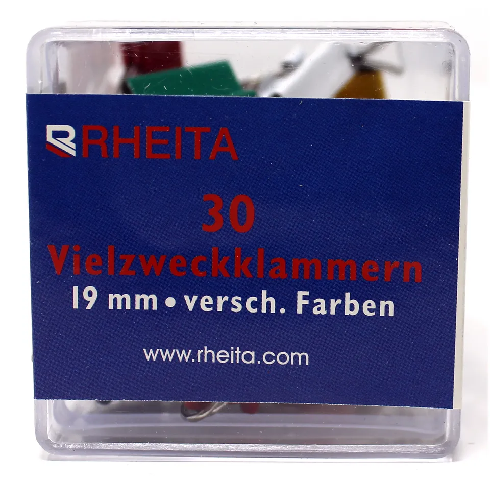 rheita-foldback-klammern-19-mm-farblich-sortiert-30-st-ck-in-klarsichtbox image 1