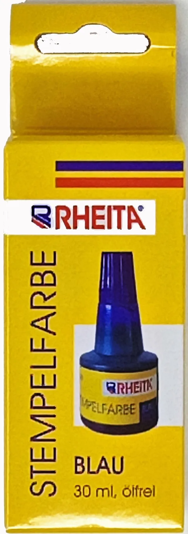 rheita-stempelfarbe-ohne-l-30ml-blau-kartonschachtel image 1