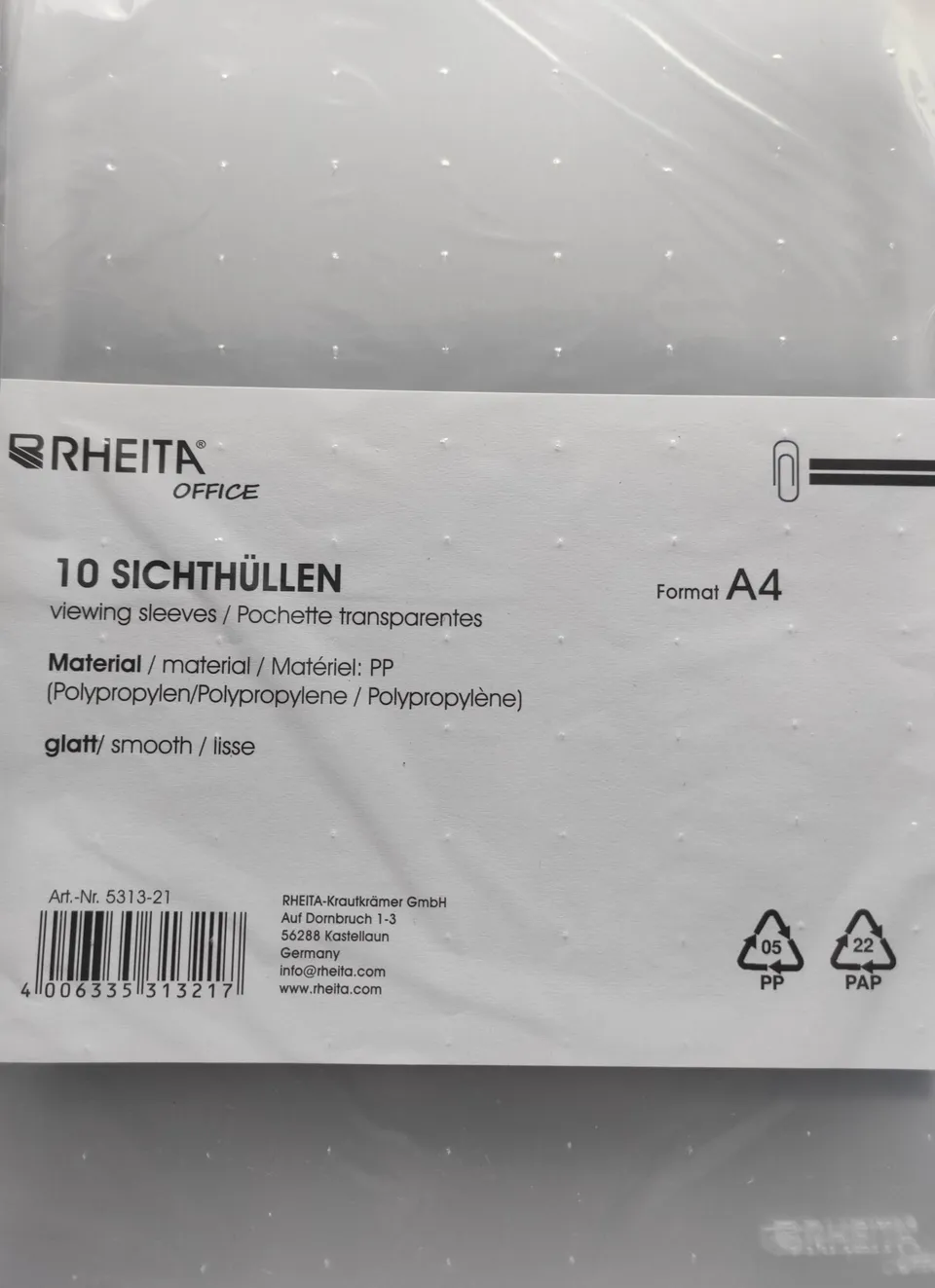 rheita-pp-sichth-lle-din-a4-glatt-140-10-st-ck-transparent image 1