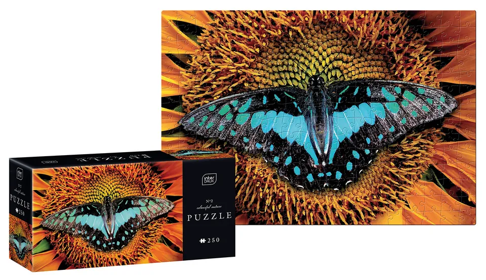 rheita-interdruk-puzzle-250-teile-schmetterling-neon-48-x-33-cm image 1