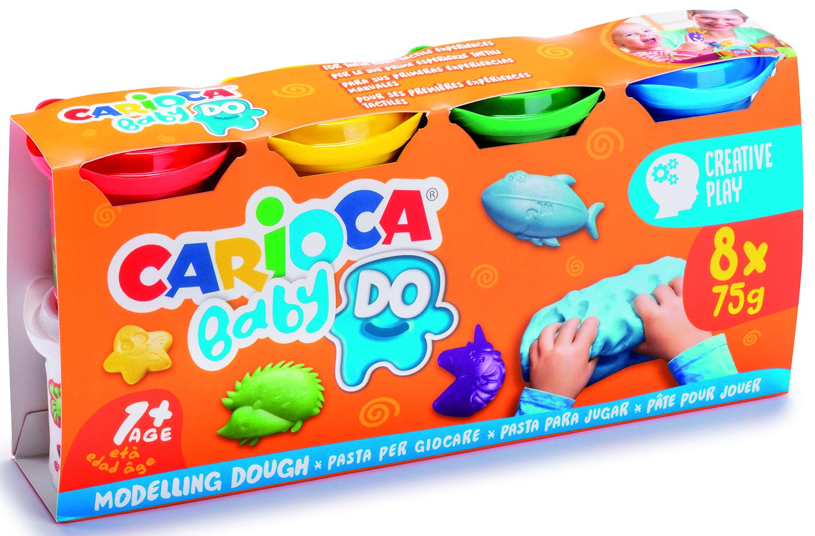 carioca-baby-dough-kinderknete-8-x-75-g-ab-12-monate image 1