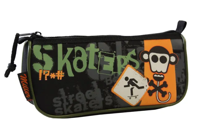rheita-schlamperrolle-oval-schwarz-skaters-21-5-x-10-cm-abwaschbar image 1