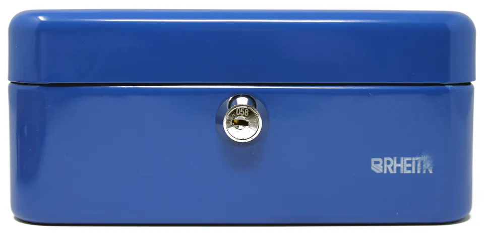 rheita-geldkassette-metall-blau-200-x-160-x-90-mm-mit-kunststoffeinsatz image 1