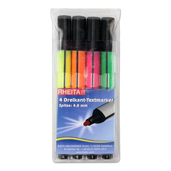 rheita-textmarker-triagonal-4-0-mm-4er-set-im-etui image 1