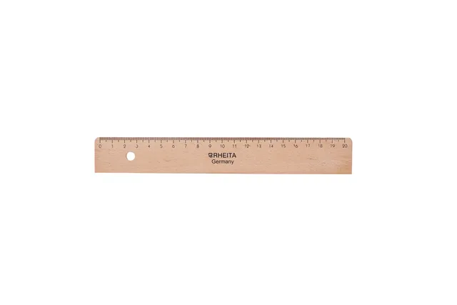 rheita-holzlineal-natur-20-cm-mit-tuschekante image 1