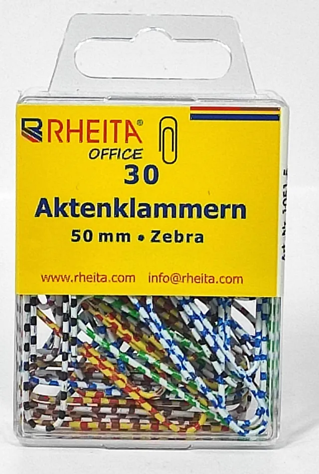 rheita-aktenklammern-50-mm-zebra-design-30-st-ck-box image 1