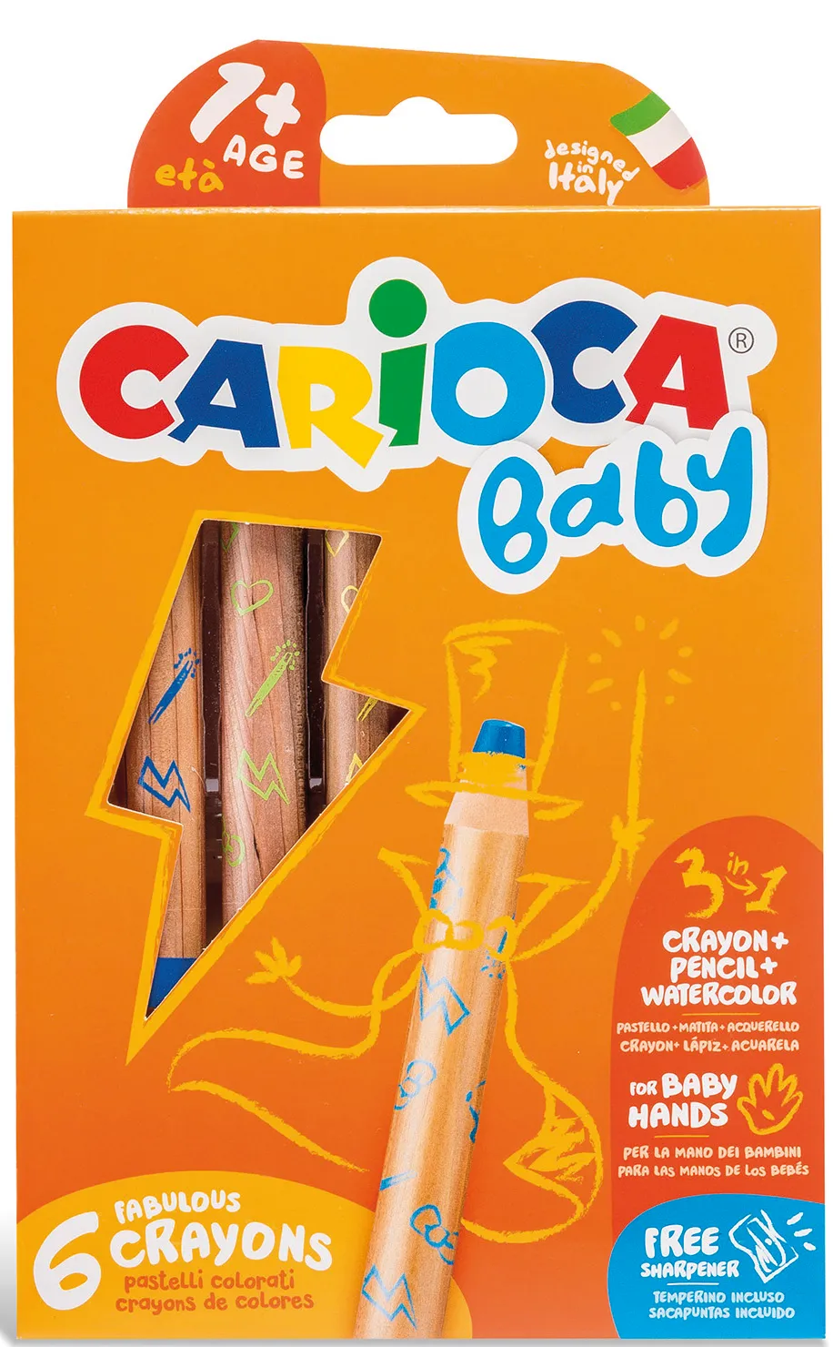 carioca-baby-3in1-wachsmaler-6-st-ck-mit-spitzer image 1