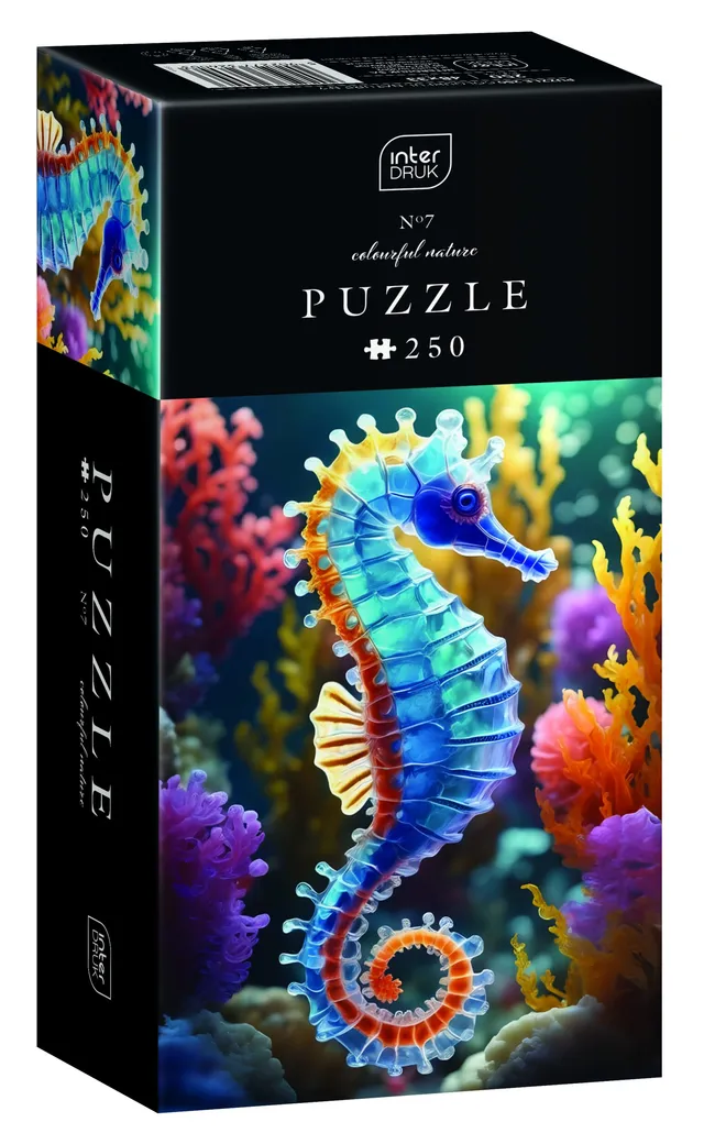 interdruk-puzzle-seepferdchen-neon-250-teile-48-x-33-cm image 1