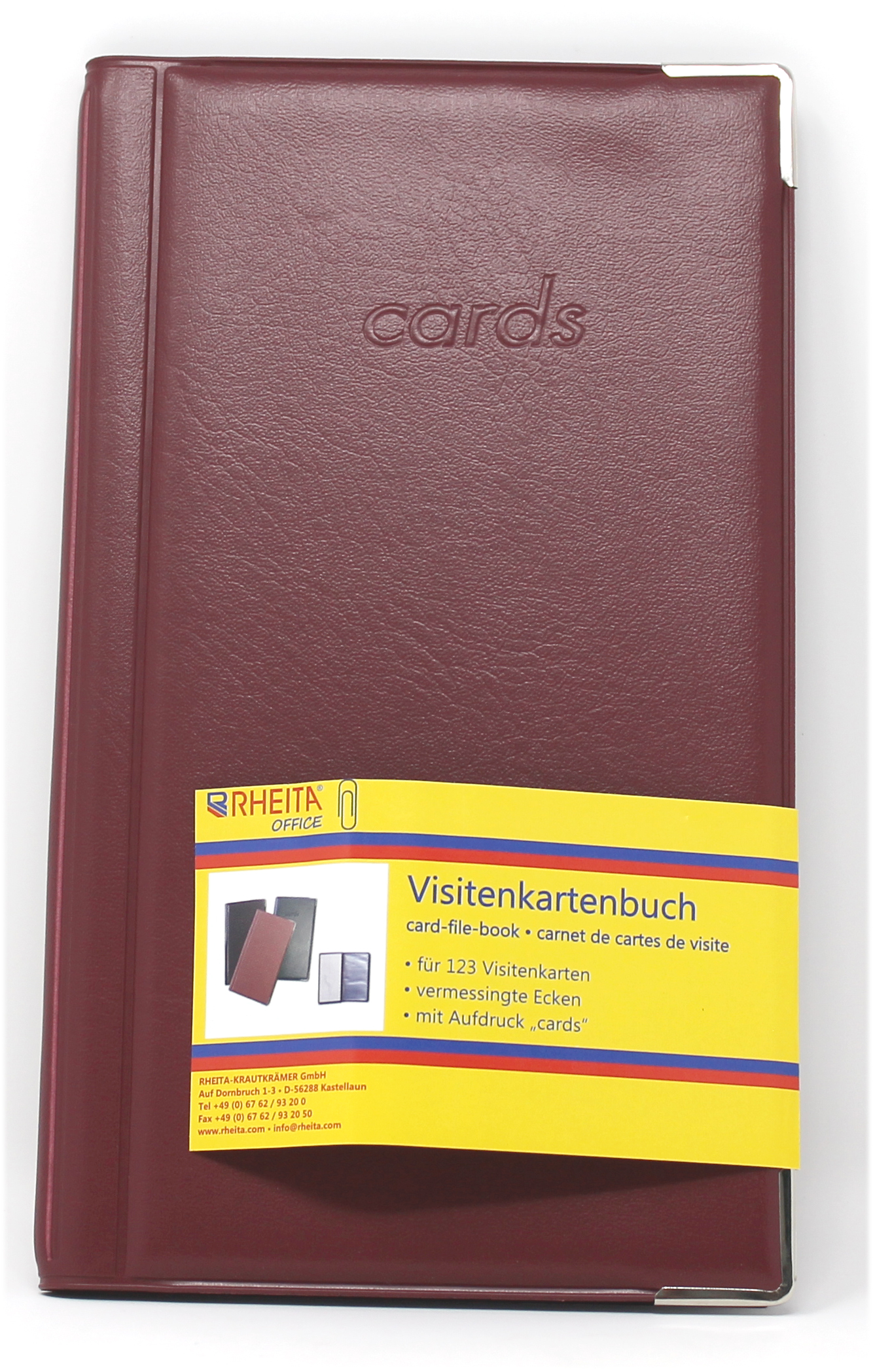 rheita-visitenkartenbuch-f-r-123-karten-mit-2-messingecken-sortiert image 4