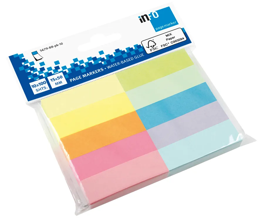 globalnotes-pagemarker-brilliant-pastellmix-15-x-50-mm-10x100-blatt image 1