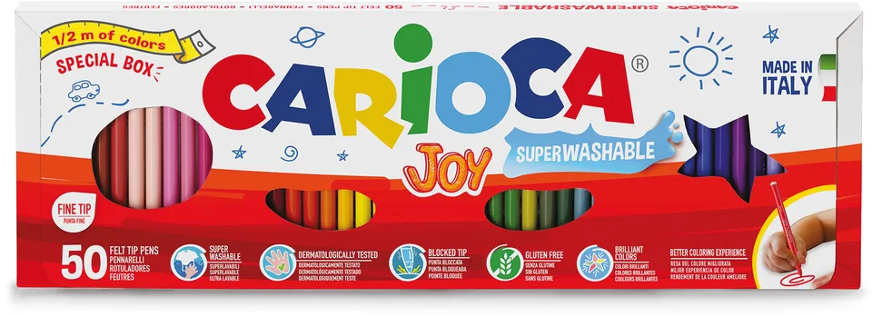 carioca-joy-fasermaler-50-st-ck-2-8mm-spitze-mehrfarbig image 1