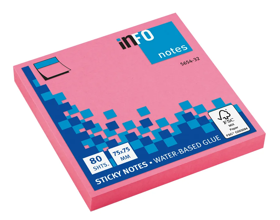 rheita-haftnotizen-brilliantpink-75-x-75-mm-80-blatt image 1