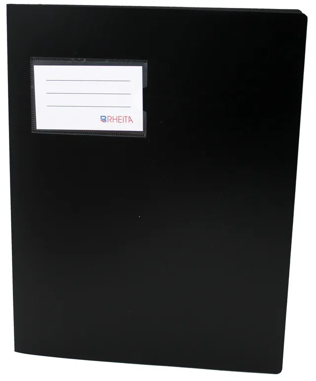 rheita-schnellhefter-pp-din-a4-schwarz-mit-beschriftungstasche image 1