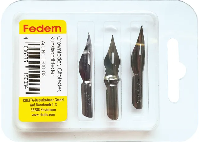 rheita-federnset-crown-cito-kunstschriftfeder-3-st-ck-klarsichtbox image 1