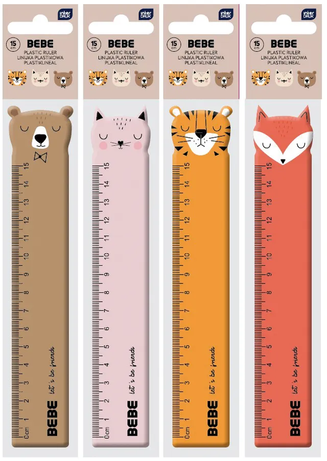 interdruk-bebe-friends-lineal-15-cm-4-motive-sortiert-im-beutel image 1