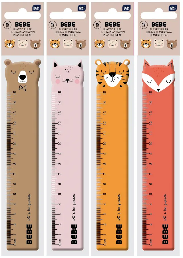 interdruk-bebe-friends-lineal-15-cm-4-motive-sortiert-im-beutel image 1