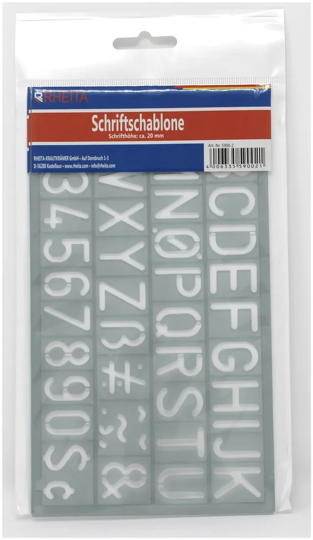 rheita-schriftschablone-transparent-20-mm-a-z-0-9 image 1