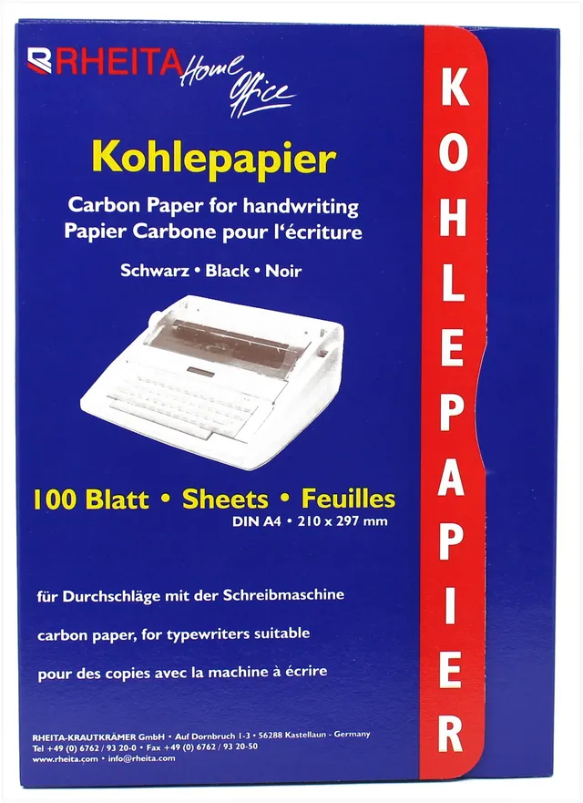 rheita-kohlepapier-a4-schwarz-100-blatt-mappe image 1