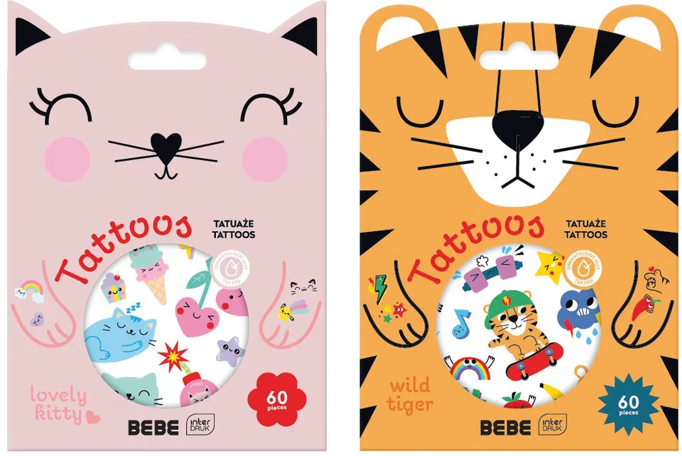 rheita-interdruk-bebe-friends-tatoosticker-lovely-kitty-und-wild-tiger-kindertat image 1