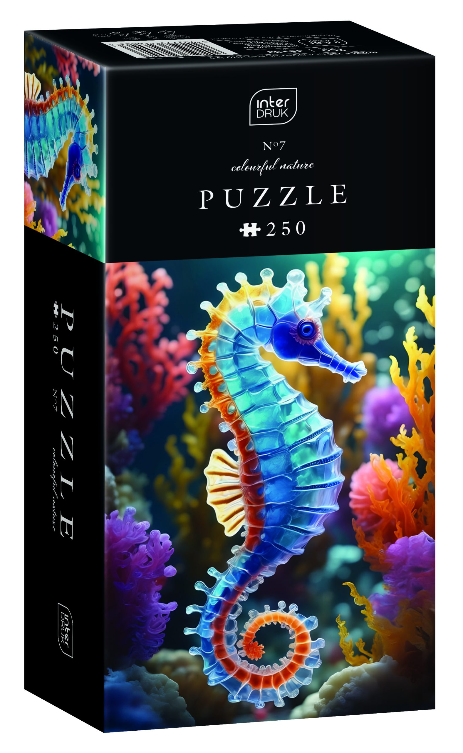 interdruk-puzzle-seepferdchen-neon-250-teile-48-x-33-cm image 1